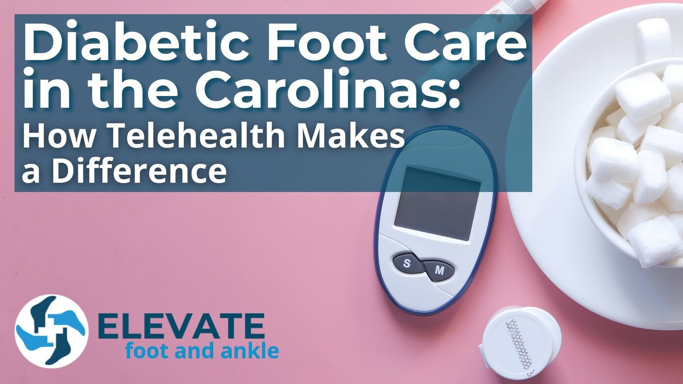 Image of diabetic testing supplies with text