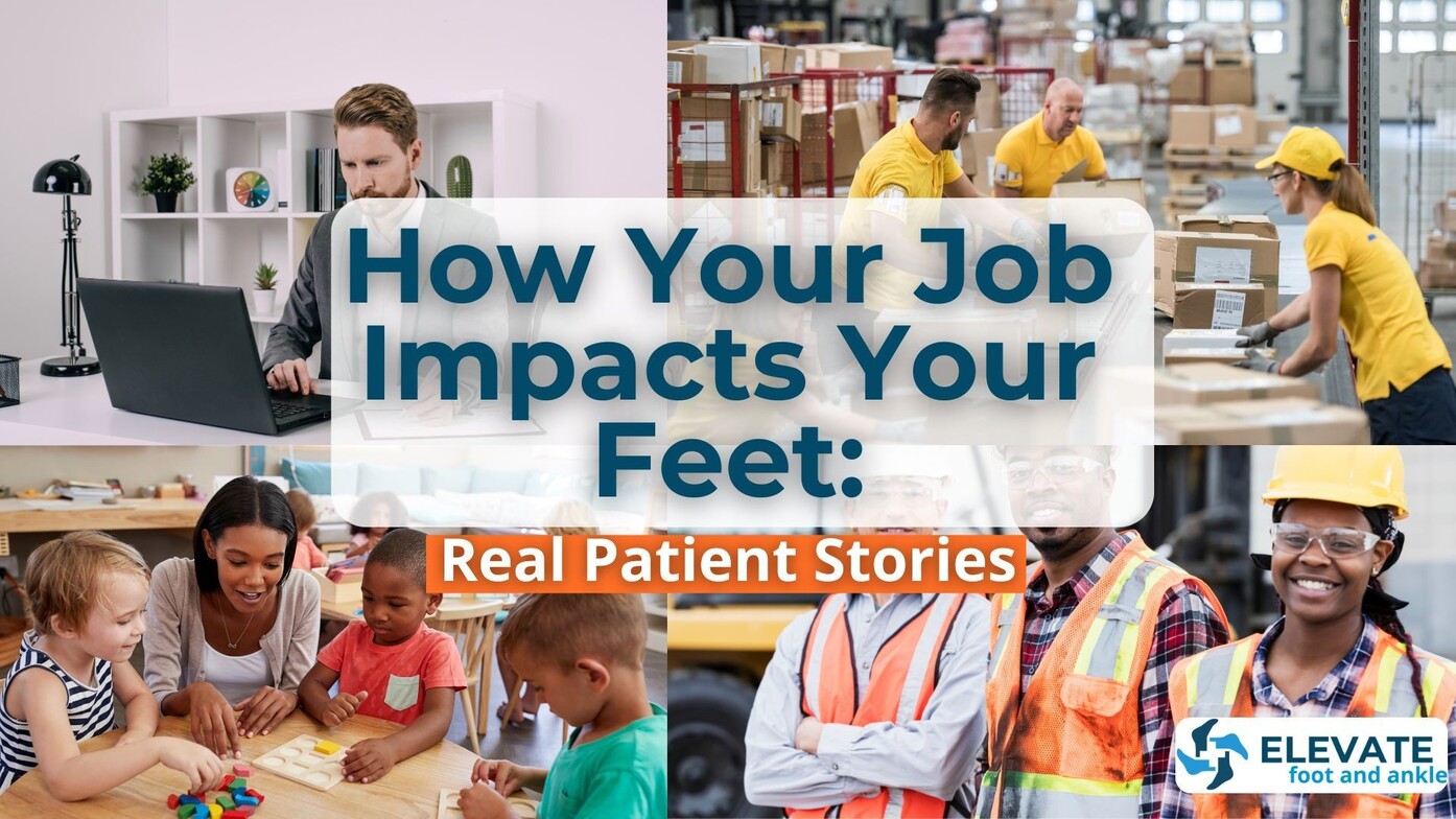 Images of people in various careers with text