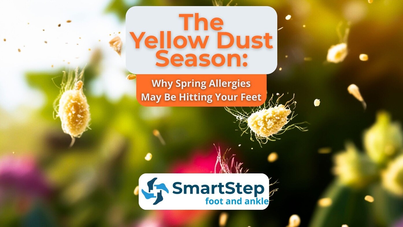 image showing pollen floating in the air in the Carolinas with text