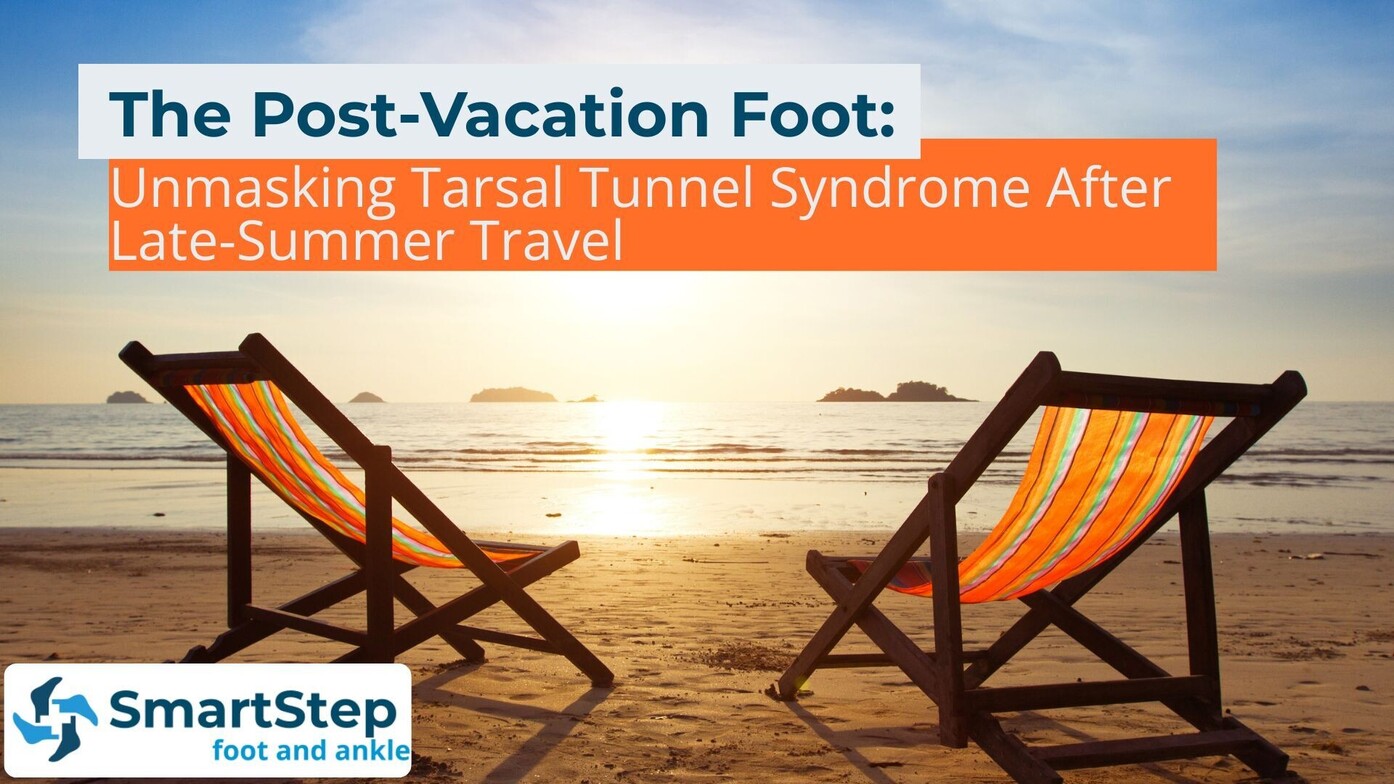 A pair of beach chairs in front of the ocean with text
