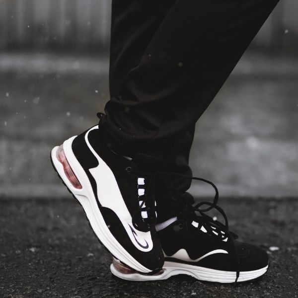 photo of a person showing off their footwear